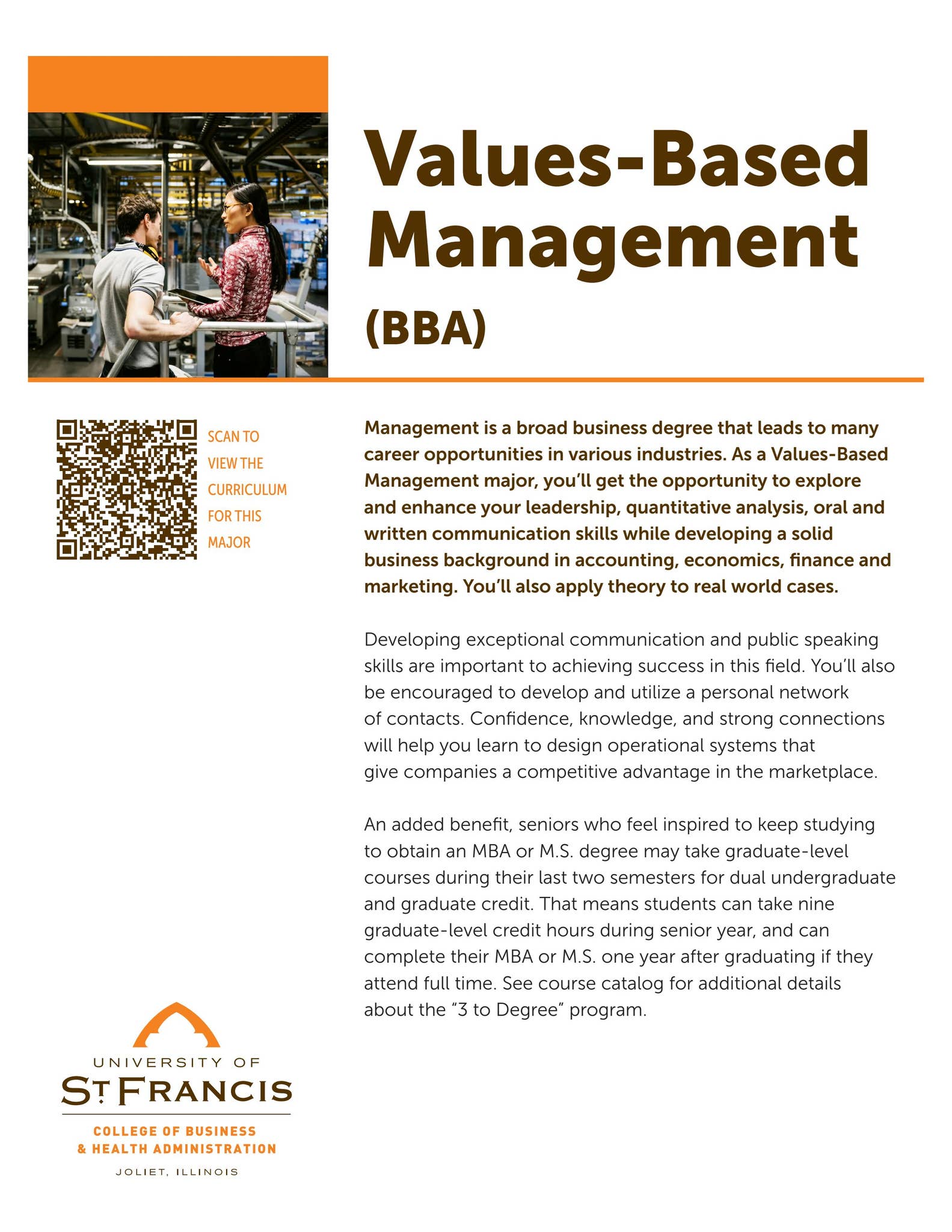 Values Based Ba Formlation Values-Based Management (BBA) by University of St. Francis - Issuu