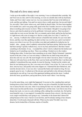 The end of a love story novel
