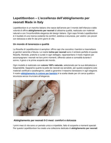 Lepetit Newborn clothing