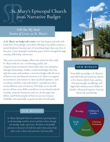 St. Mary's 2026 Narrative Budget
