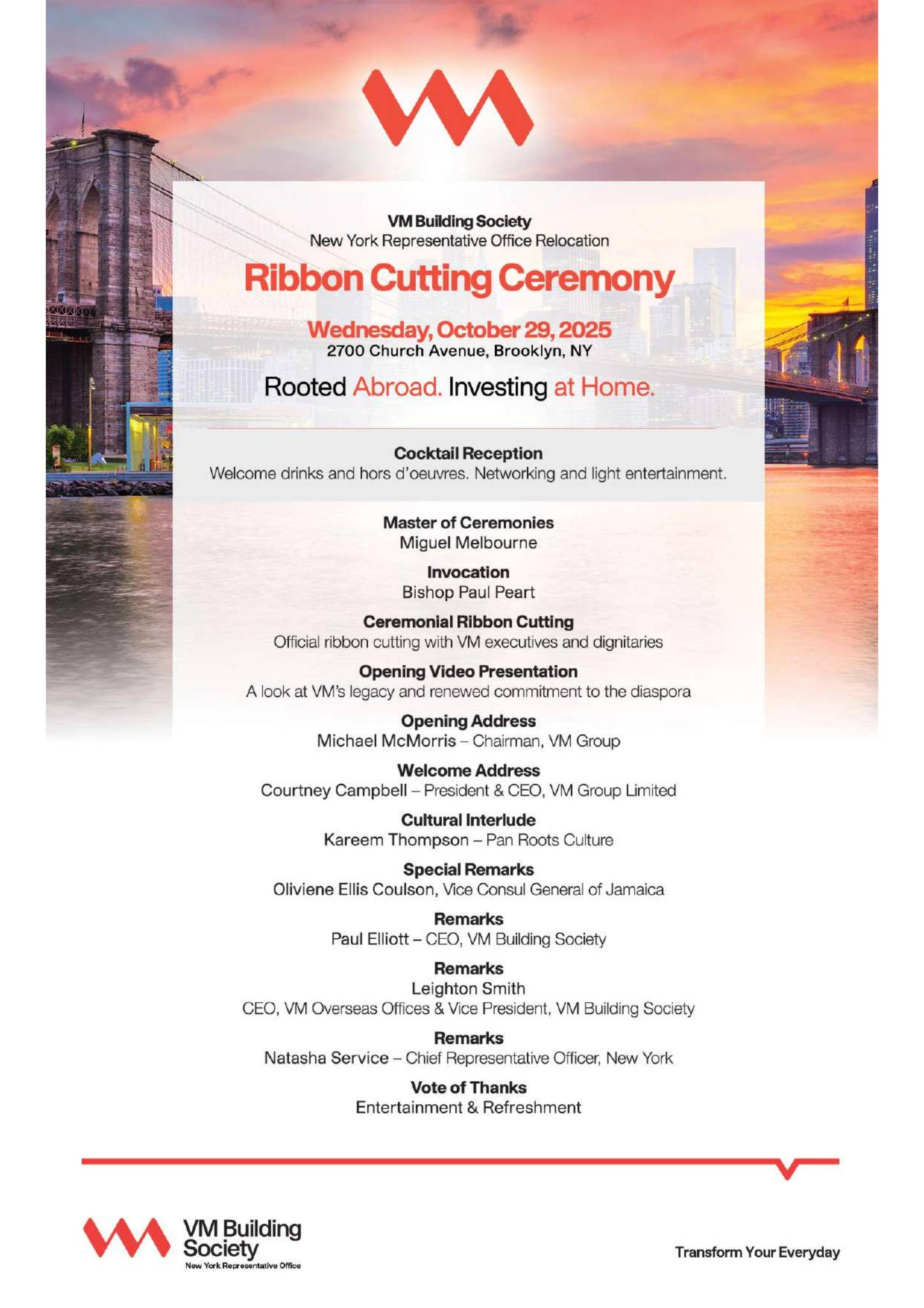 Relocation Ceremony Programme - Ribbon Cutting Ceremony VM NY Relocation by vmgrouplimited ...