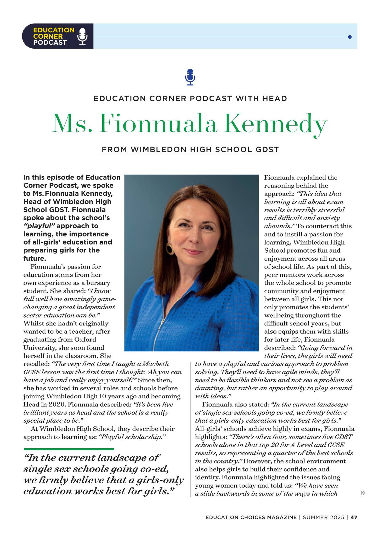 EDUCATION CHOICES MAGAZINE SUMMER 2025 by educationchoicesmagazine - Issuu