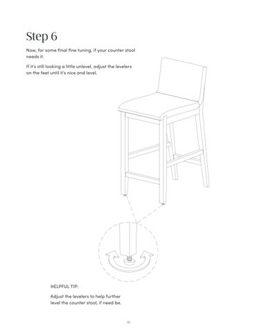 Gracie Bar 凳 Instruction Sheet 24304 第 10 页