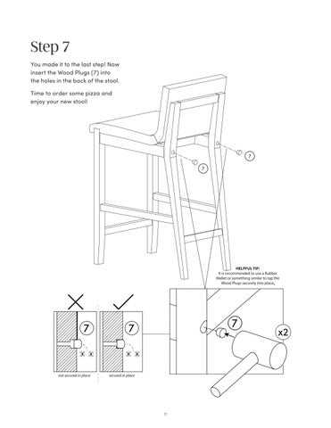 Gracie Bar 凳 Instruction Sheet 24304 第 11 页