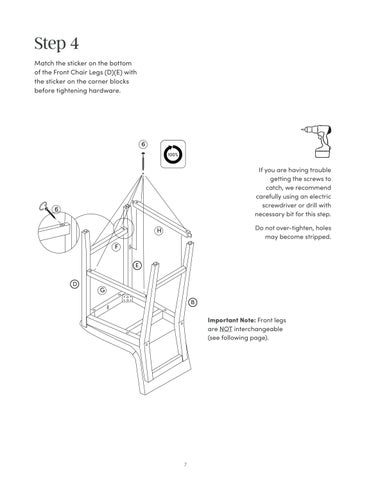 Gracie Bar 凳 Instruction Sheet 24304 第 7 页