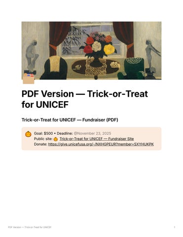 Trick or Treat for UNICEF-PDF Version