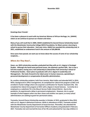 AWAH 2023 Appeal Letter