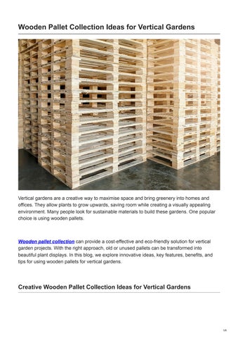 Wooden Pallet Collection Ideas for Vertical Gardens