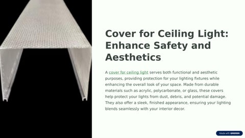 Fluorolite Plastics 灯饰目录 · Cover-for- 吸顶灯 - 灯饰 -Enhance-Safety-and-Aesthetics 第 1 页