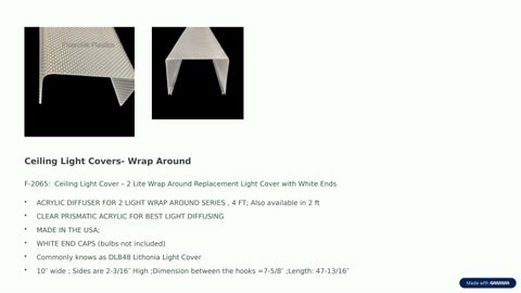 Fluorolite Plastics 灯饰目录 · Cover-for- 吸顶灯 - 灯饰 -Enhance-Safety-and-Aesthetics 第 5 页