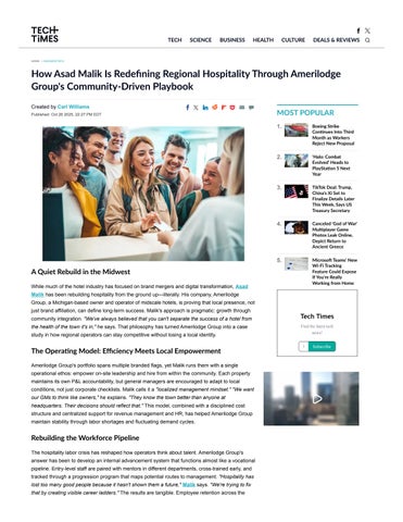 How Asad Malik Is Redefining Regional Hospitality Through Amerilodge Group's Community-Driven Playbo