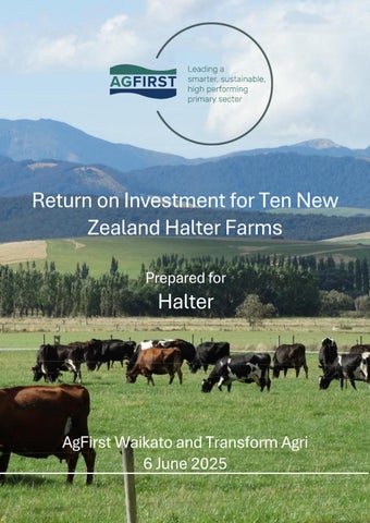 ROI for Ten New Zealand Halter Farms