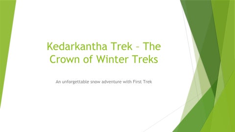 Kedarkantha Trek – The Crown of Winter Treks