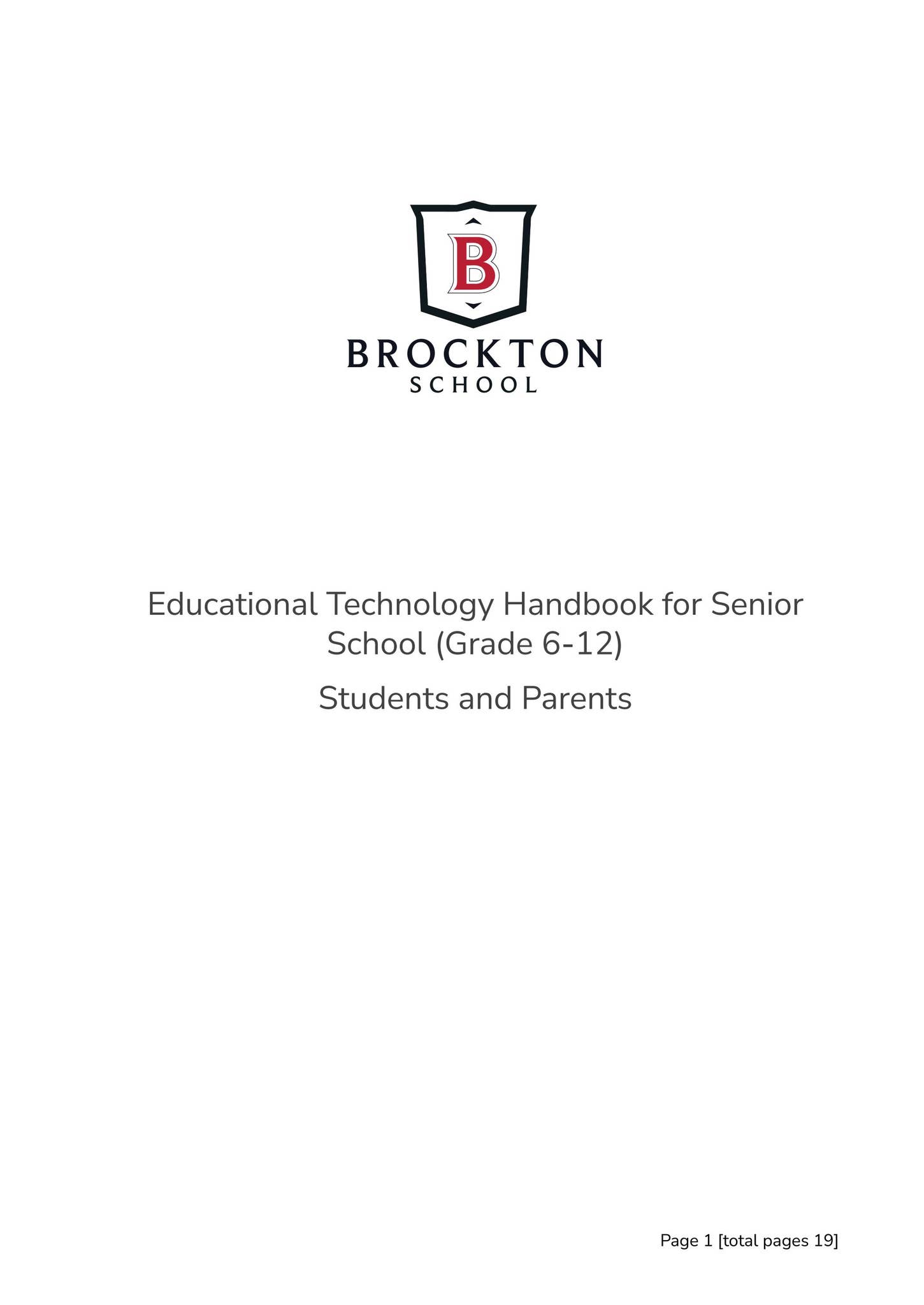 Educational Technology Handbook for Senior School (Grade 6-12) Students ...