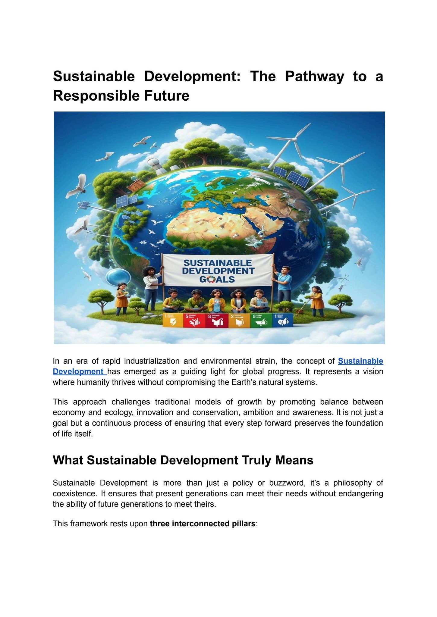 Sustainable Development_ The Pathway to a Responsible Future by ...