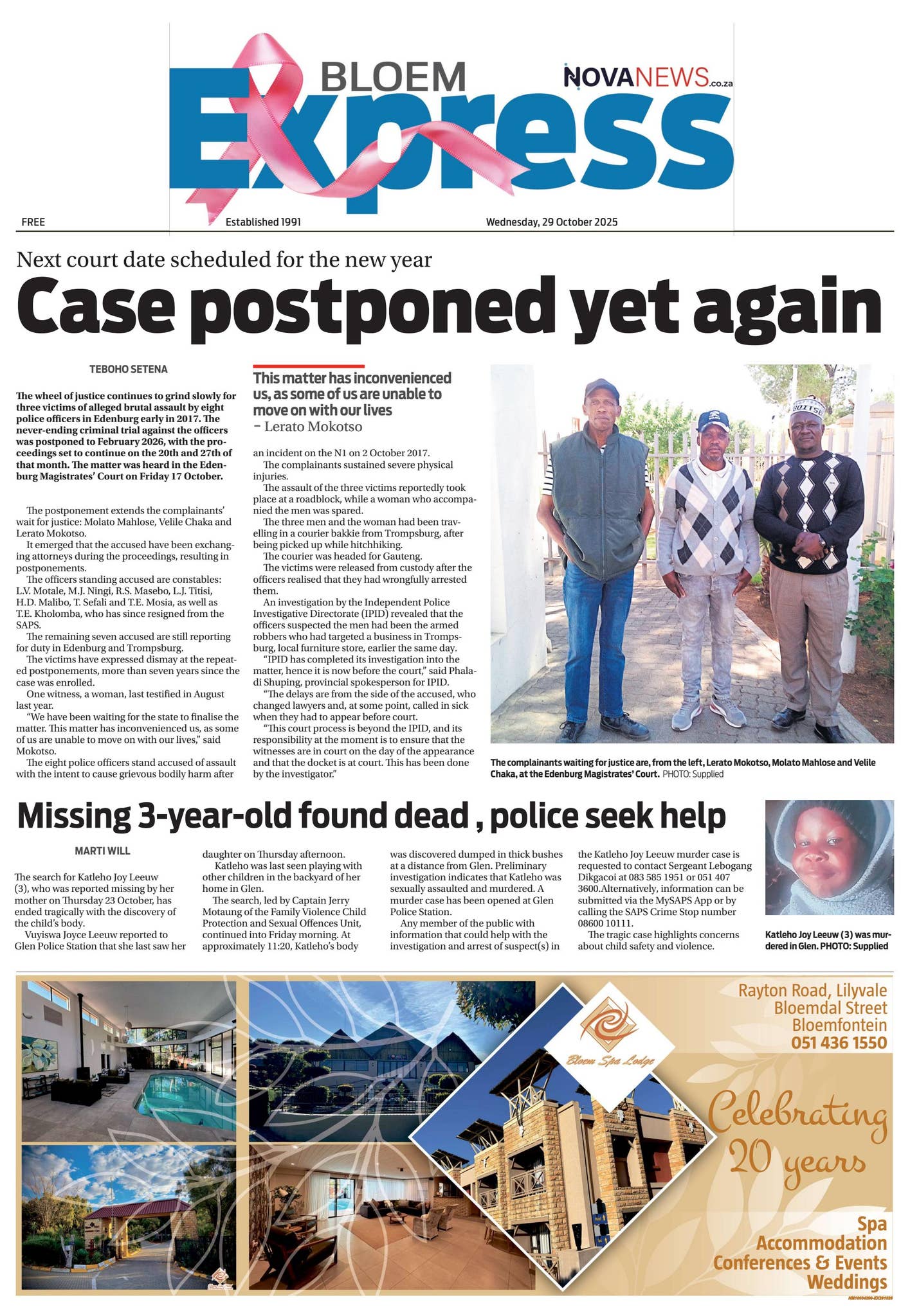 Bloem Express - E-edition 29 October 2025 by Novus Media - Issuu