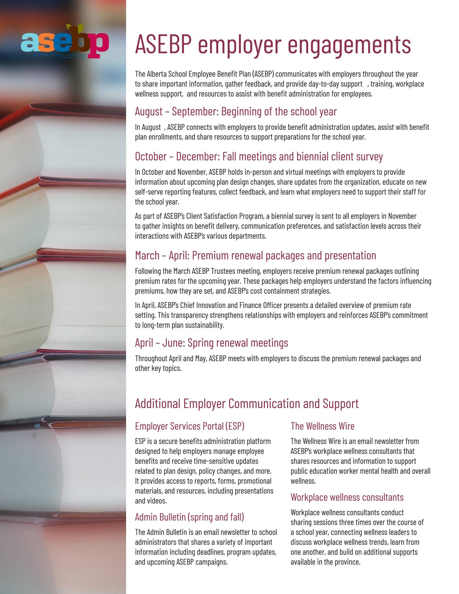 ASEBP Employer Engagements by asebp - Issuu