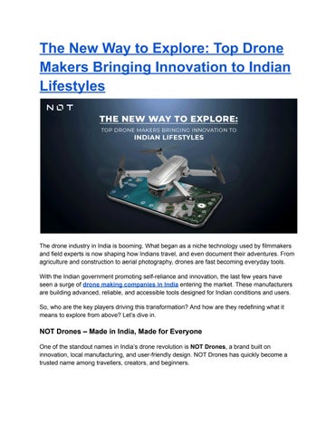 Top Drone Makers in India | List of Leading UAV Manufacturers