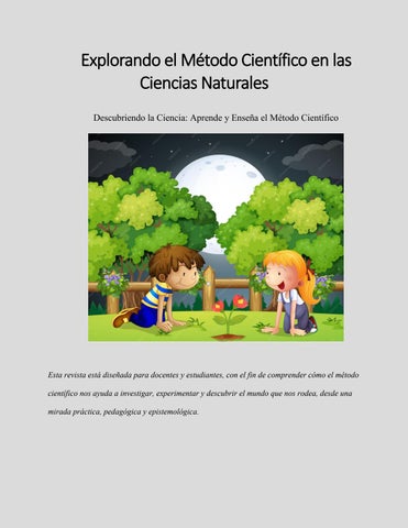 método científico y su enseñanza desde lo epistemológico y pedagógico en las Ciencias Naturales 