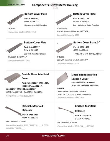 Romafa Air Seeder Parts 灯饰目录 第 16 页