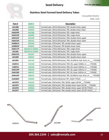 Romafa Air Seeder Parts 灯饰目录 第 19 页