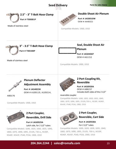 Romafa Air Seeder Parts 灯饰目录 第 23 页