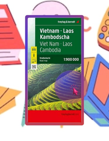 Immediate Read Vietnam - Laos - Cambodia, road map 1:900,000 by Freytag & Berndt