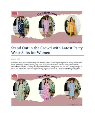 4. Stand Out in the Crowd with Latest Party Wear Suits for Women