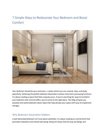 7 Simple Ways to Redecorate Your Bedroom and Boost Comfort