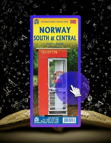 Immediate Read Norway South/Central Travel Reference Map 1:800K-2023edi by ITMB Publishing LTD