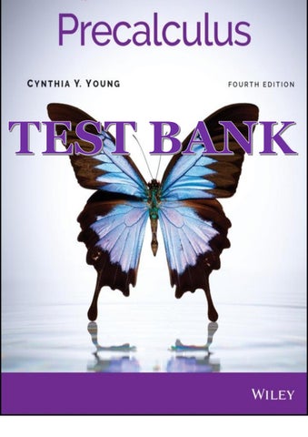 Test Bank for Precalculus 4th Edition by Cynthia Young
