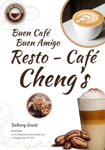 Brown and Cream Simple Coffee Menu