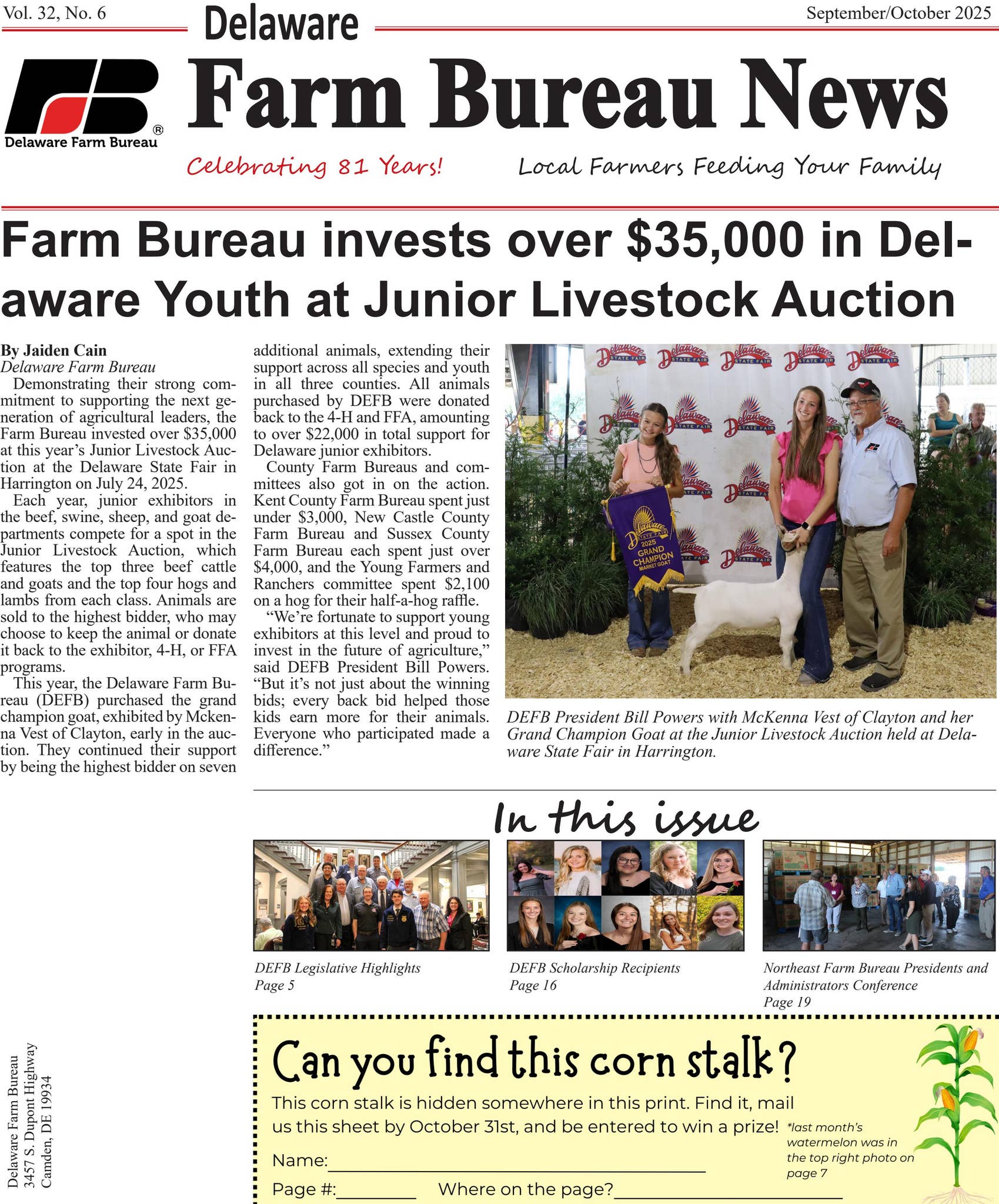 Delaware Farm Bureau News Sept Oct 2025 by Delaware Farm Bureau - Issuu