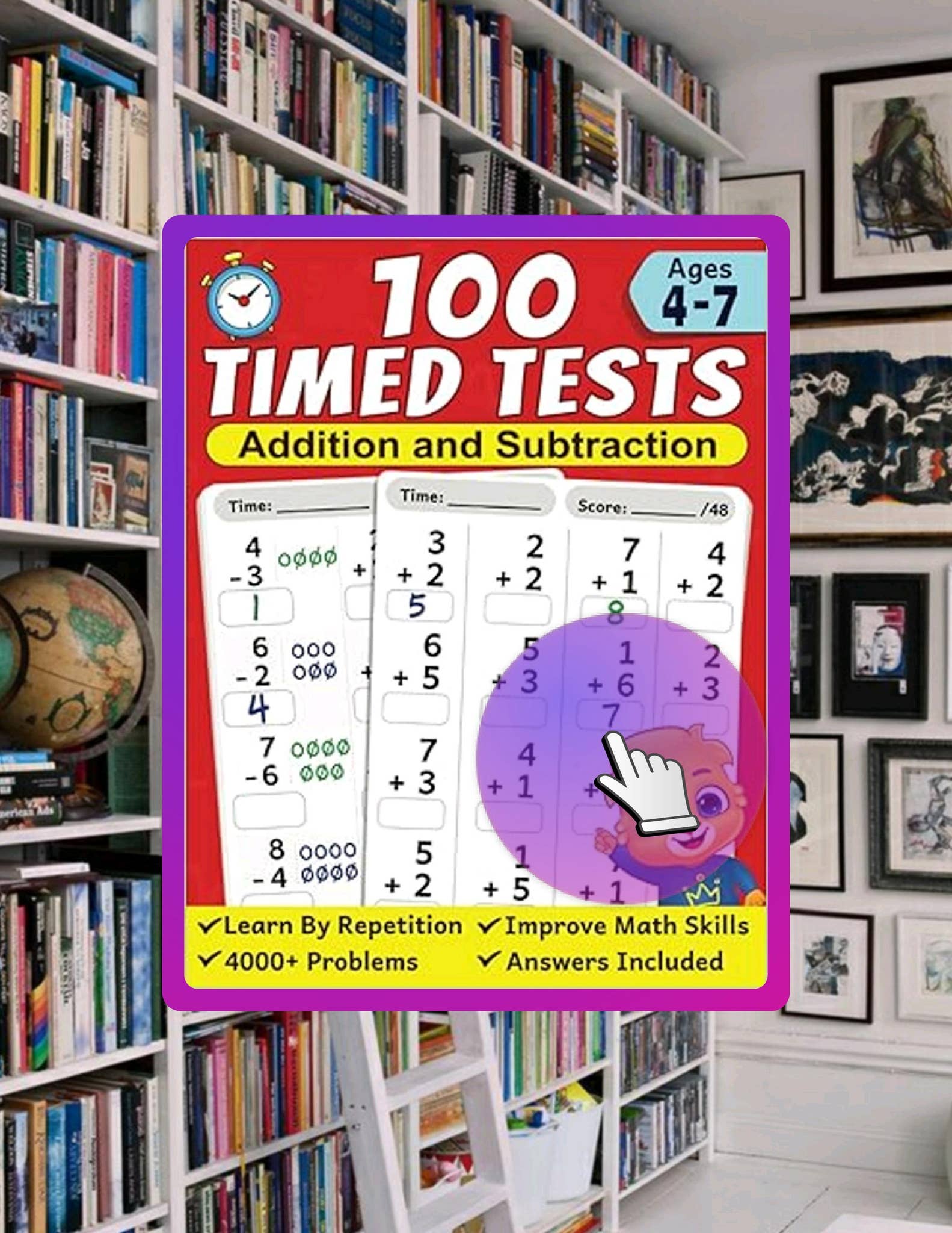 Start Reading 100 Timed Tests for Addition and Subtraction: Math Book ...