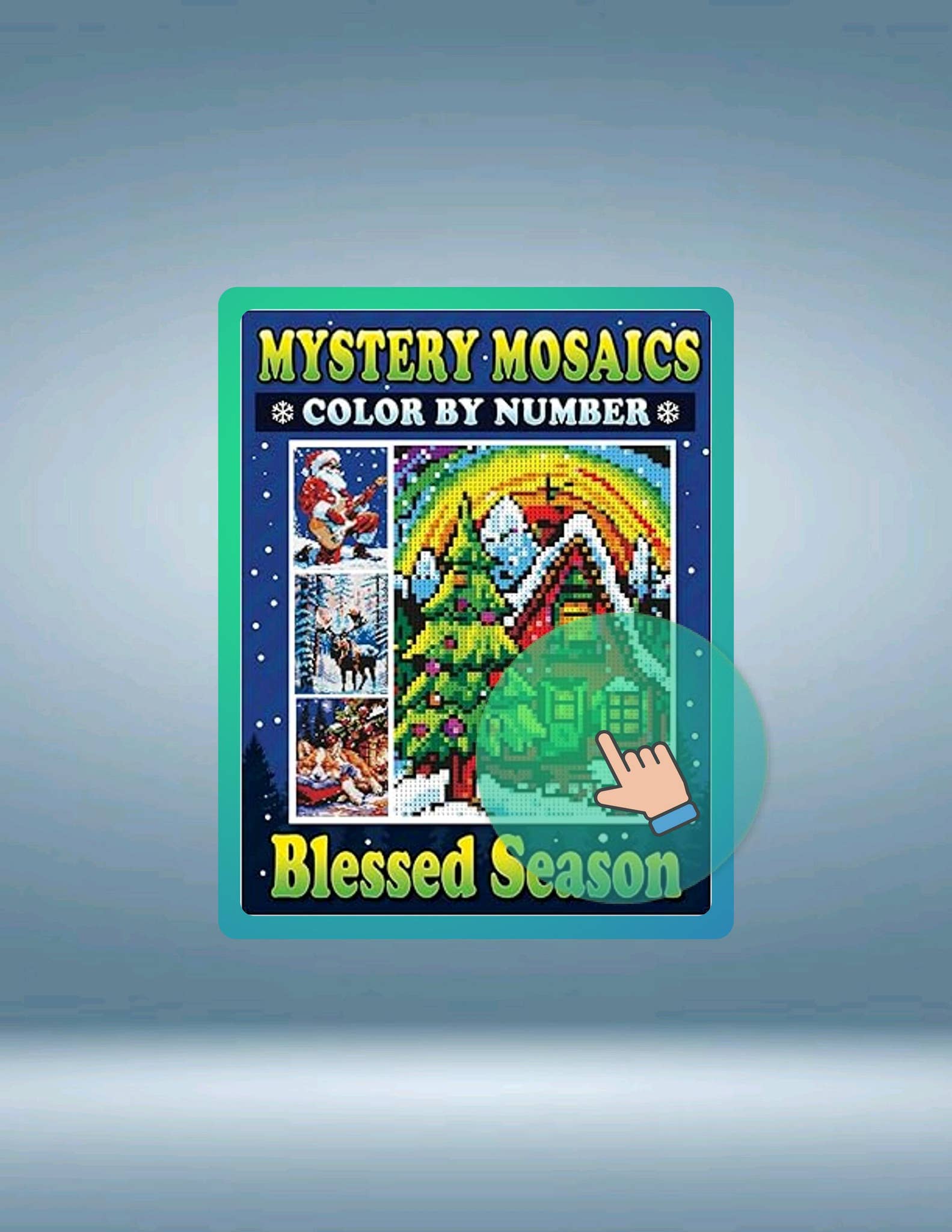Digital Book Mystery Mosaics Color By Number Blessed Season: Pixel Art ...