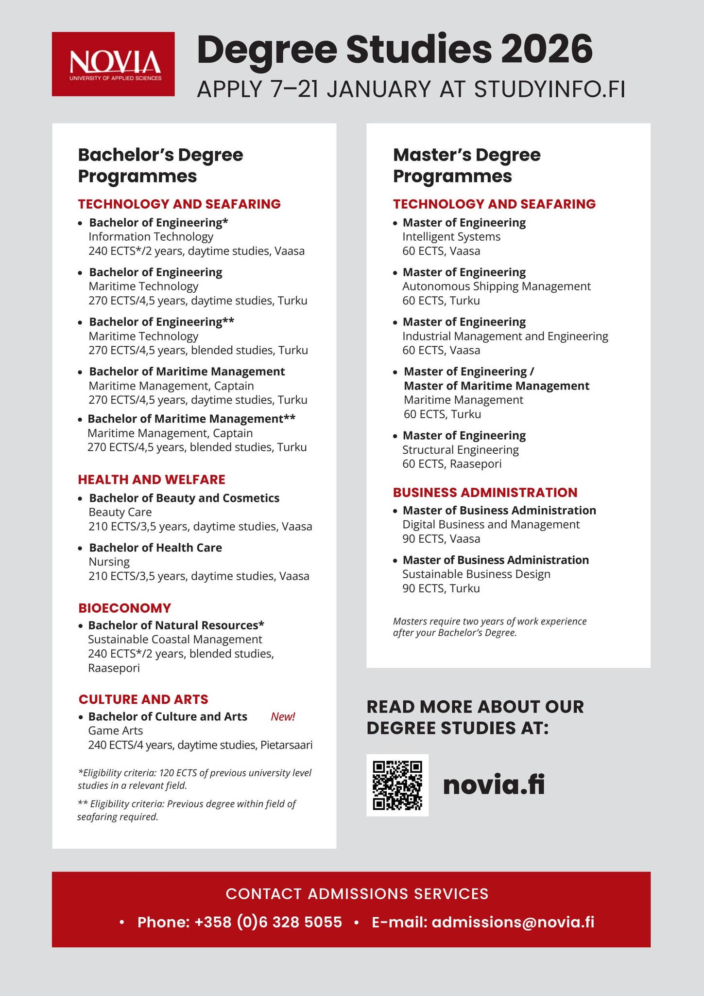 Degree Programmes in English 2026 by Yrkeshögskolan Novia - Novia UAS ...