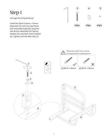 Veya 餐椅 Instruction Sheet 24910 第 4 页