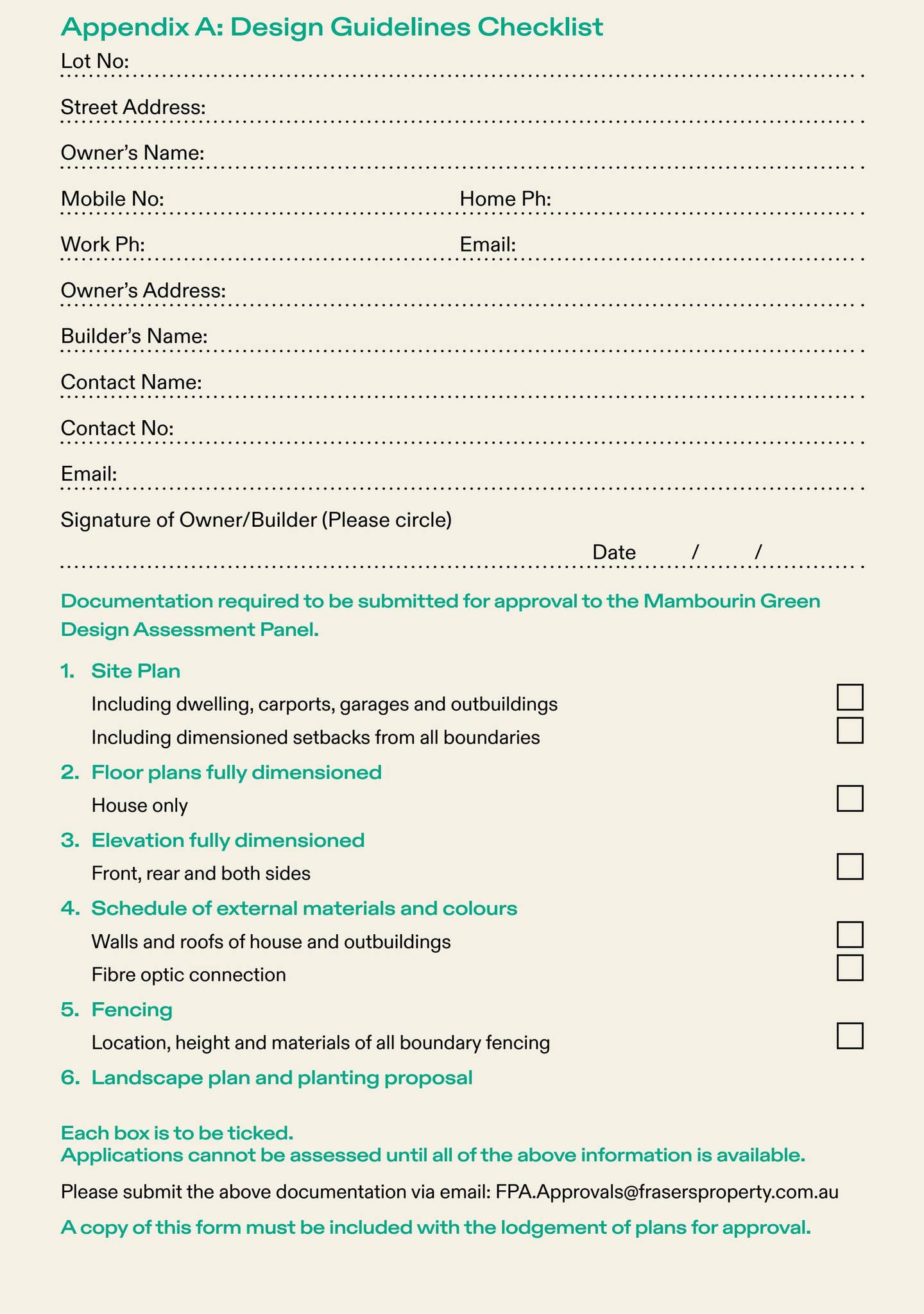 Design Guidelines Checklist by Frasers Property Australia - Issuu