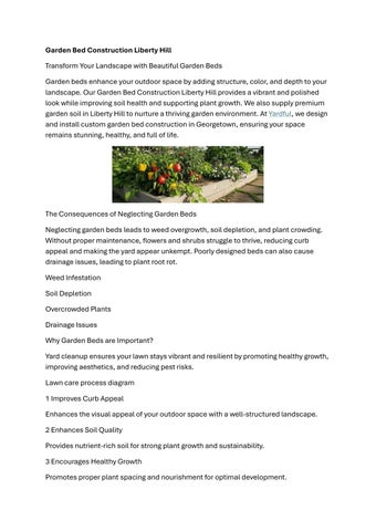 Garden Bed Construction Liberty Hill 