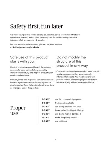Solace 餐桌 Extension Instruction Sheet 42302 第 16 页