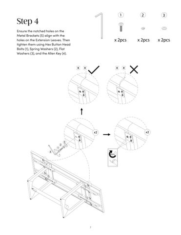 Solace 餐桌 Extension Instruction Sheet 42302 第 7 页