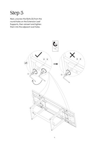 Solace 餐桌 Extension Instruction Sheet 42302 第 9 页