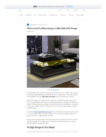 What to Look For Before Buying a Coffee Table With Storage