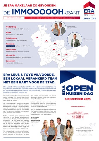 ERA LEUS & TOYE - DE IMMOOOOOHKRANT - 2025 UITGAVE 19