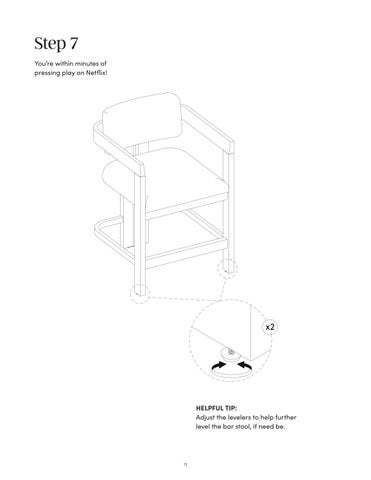 Veya Bar 凳 Instruction Sheet 21320 第 11 页