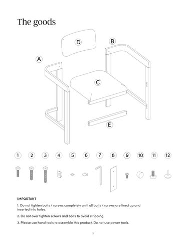 Veya Bar 凳 Instruction Sheet 21320 第 3 页