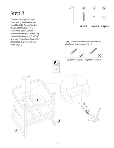 Veya Bar 凳 Instruction Sheet 21320 第 6 页