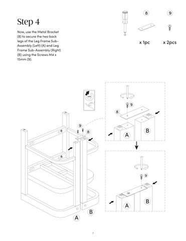 Veya Bar 凳 Instruction Sheet 21320 第 7 页