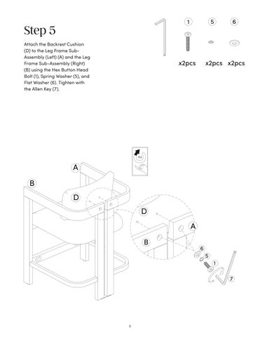 Veya Bar 凳 Instruction Sheet 21320 第 8 页