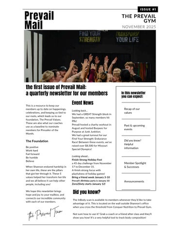 Prevail Mail Issue No. 1 Q4 2025